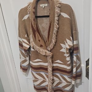 Cocogio Women's Tan and Cream Cardigan